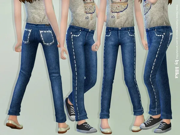 Alpha Girls Skinny Fit Jeans - The Sims 4 Custom Content