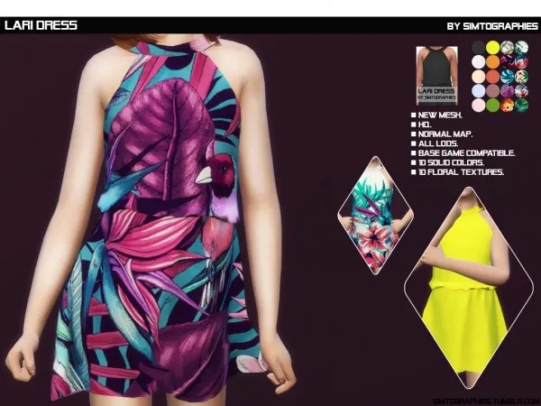 Alpha Lari Dress by simsfinds - The Sims 4 Custom Content