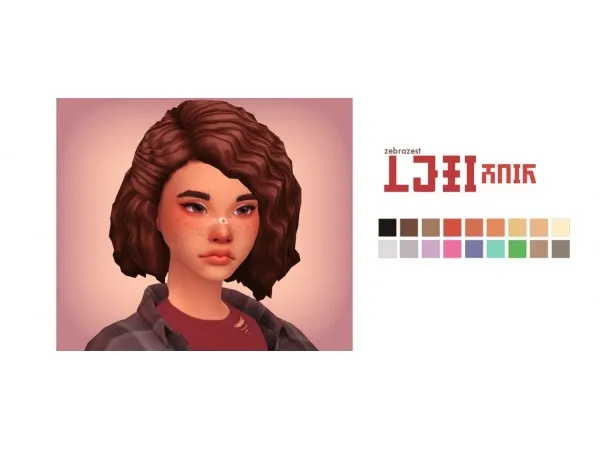 Maxis Match Lexi hair by zebrazest - The Sims 4 Custom Content