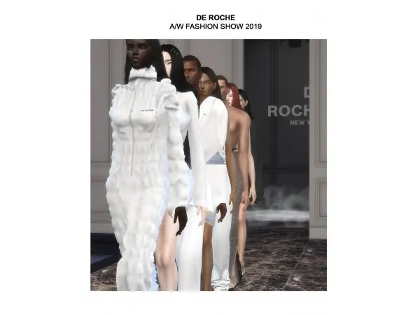 Alpha DE ROCHE aw 2019 fashion show by bellaisadellima - The Sims 4 Custom Content