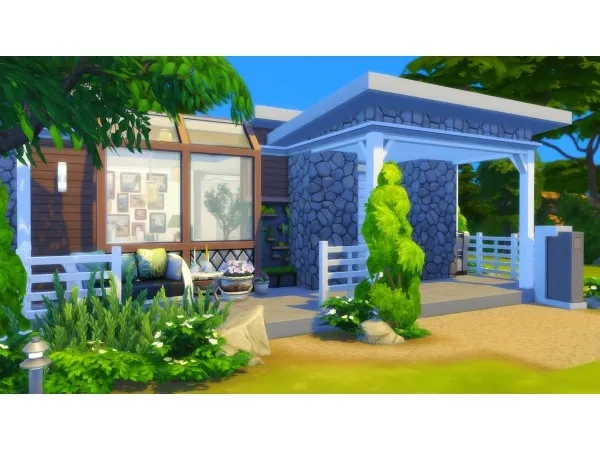 Alpha Modern Beach Hideaway by mellowsimss - The Sims 4 Custom Content