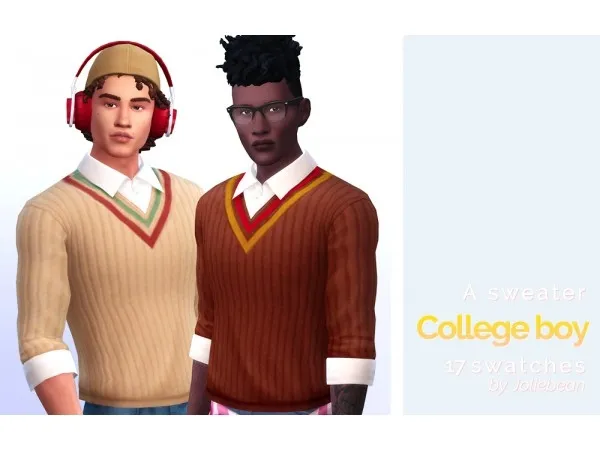 Maxis Match College Boy by joliebean - The Sims 4 Custom Content