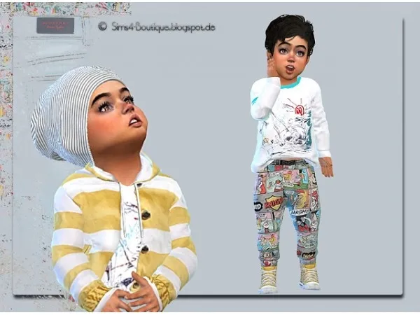 Alpha Designer Set from Burberry for coole little Boys Girls boutique by simsfinds - The Sims 4 Custom Content