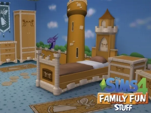 Maxis Match FamilyFun SP (13) CASTLE BEDROOM by simsi45 - The Sims 4 Custom Content