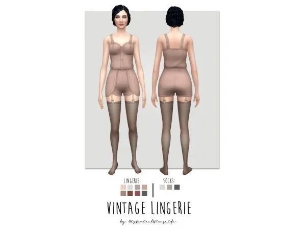 Maxis Match Vintage Lingerie by historicalsimslife - The Sims 4 Custom Content