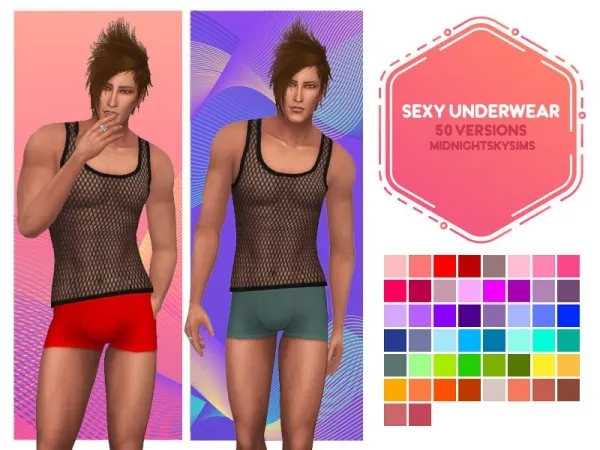 Maxis Match Sexy Underwear Valentine Boxer by midnightskysims - The Sims 4 Custom Content