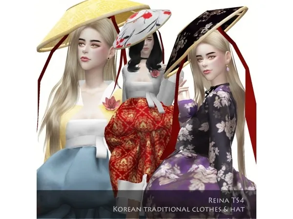 Reina TS4 Korean traditional clothes & hat