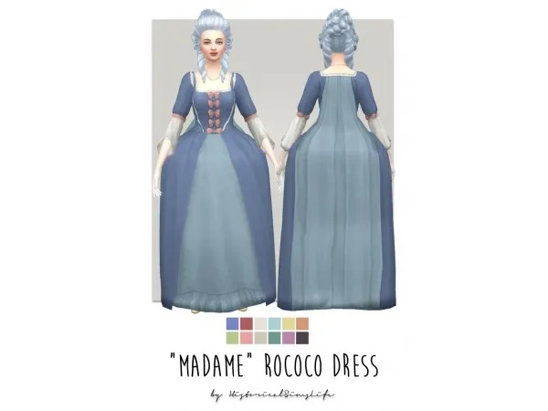 Maxis Match Madame Rococo Dress by historicalsimslife - The Sims 4 Custom Content