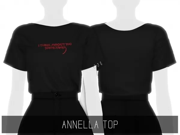 Alpha ANNELLA TOP - The Sims 4 Custom Content