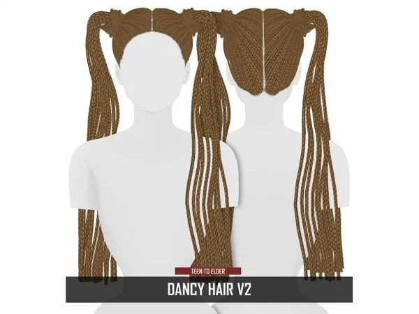 Mix DANCY HAIR V2 - The Sims 4 Custom Content