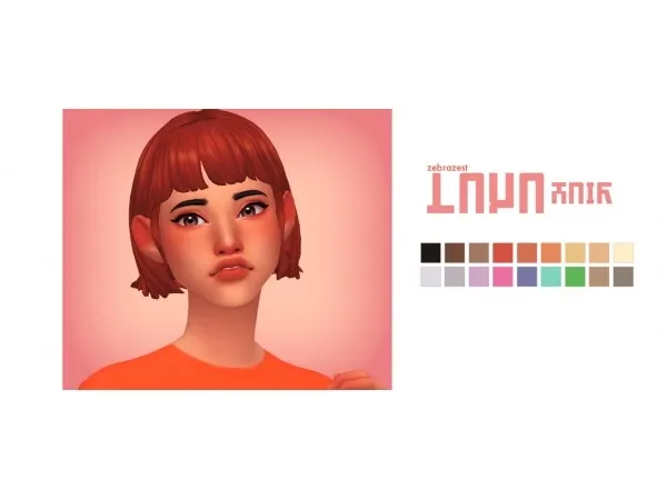 Alpha Laya hair by zebrazest - The Sims 4 Custom Content