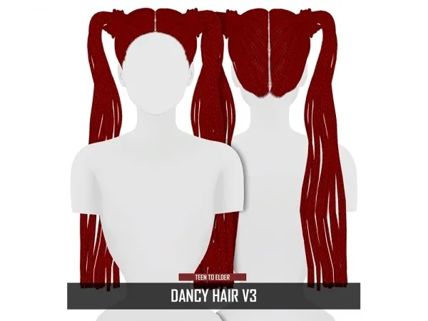Mix DANCY HAIR V3 - The Sims 4 Custom Content