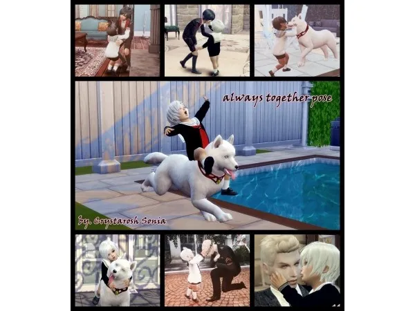 Alpha [pose]Always togethe 7pose bonus pose by simsfinds - The Sims 4 Custom Content