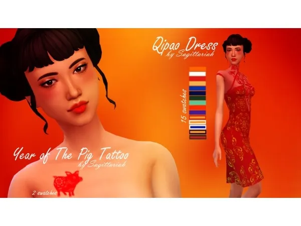 Mix Chinese New Year Set by sagittariahx - The Sims 4 Custom Content
