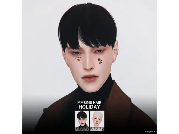 Alpha MMSIMS amf Hair 19 Holiday by simsfinds - The Sims 4 Custom Content