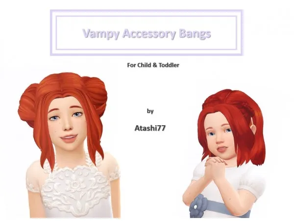 Maxis Match Not so Vampy Accessory Bangs by atashi77 - The Sims 4 Custom Content
