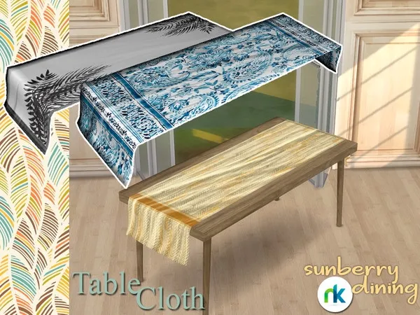 Nikadema Sunberry Table Cloth - The Sims 4 Custom Content