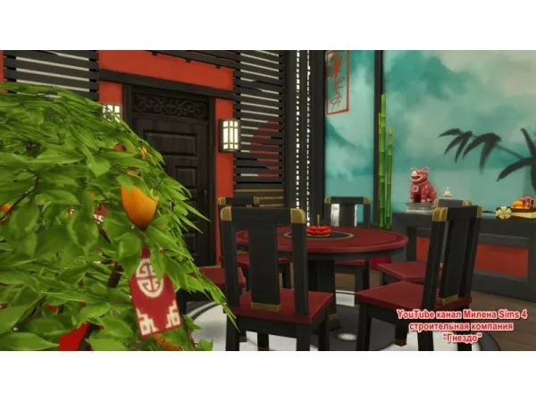 Alpha Moonlit dining room by mulena - The Sims 4 Custom Content