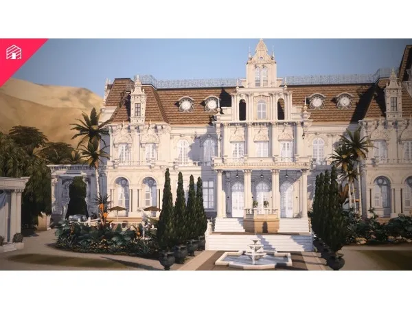 Alpha Royal Palm Mansion by harrie - The Sims 4 Custom Content