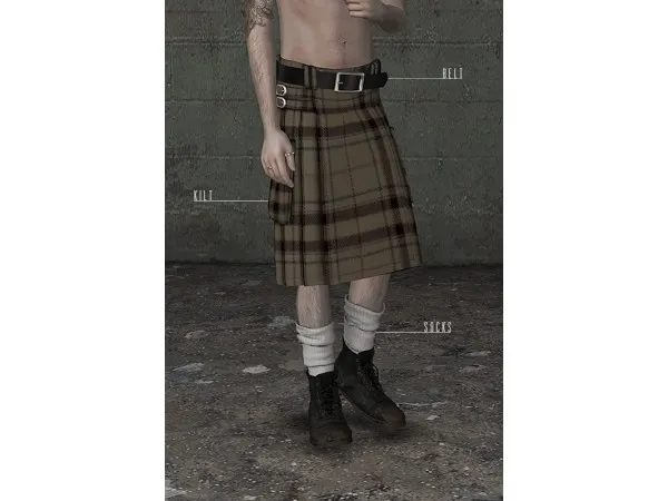 Alpha Kilt by simsfinds - The Sims 4 Custom Content