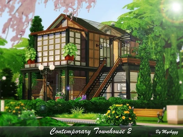 Alpha Contemporary Townhouse 2 - The Sims 4 Custom Content