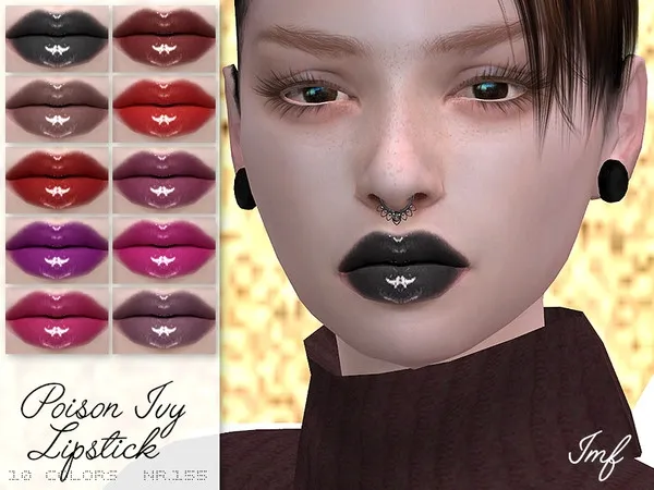 Alpha IMF Poison Ivy Lipstick N155 - The Sims 4 Custom Content