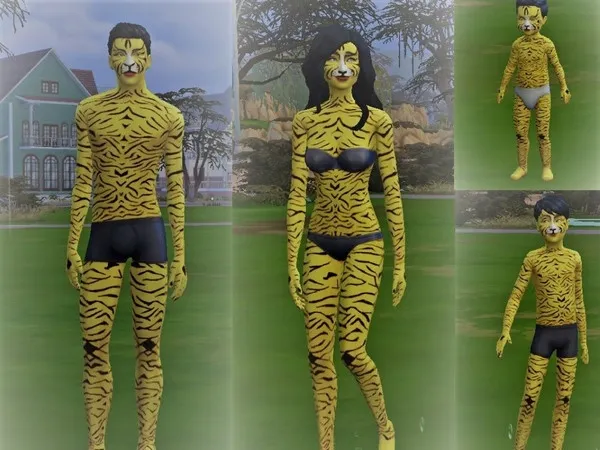 Alpha Non Default Tiger Skintone V01 - The Sims 4 Custom Content