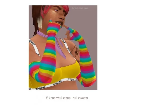 Maxis Match froggysims fingerless gloves - The Sims 4 Custom Content