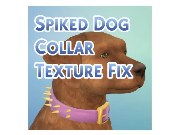 Maxis Match Spiked Dog Collar Texture Fix by Menaceman44 - The Sims 4 Custom Content