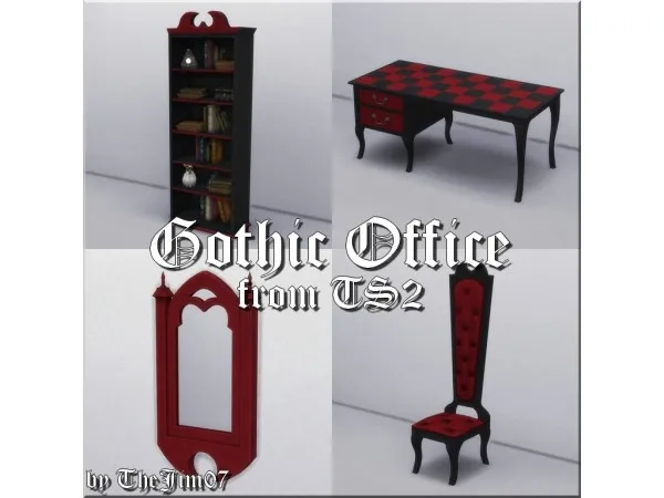 Maxis Match Gothic Office by TheJim07 - The Sims 4 Custom Content