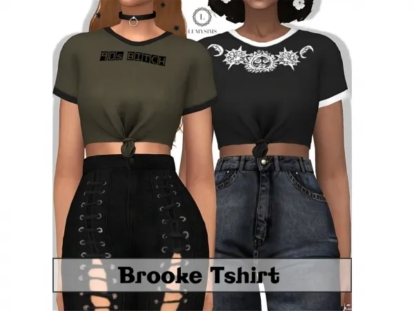Alpha Brooke Tshirt by lumysims - The Sims 4 Custom Content