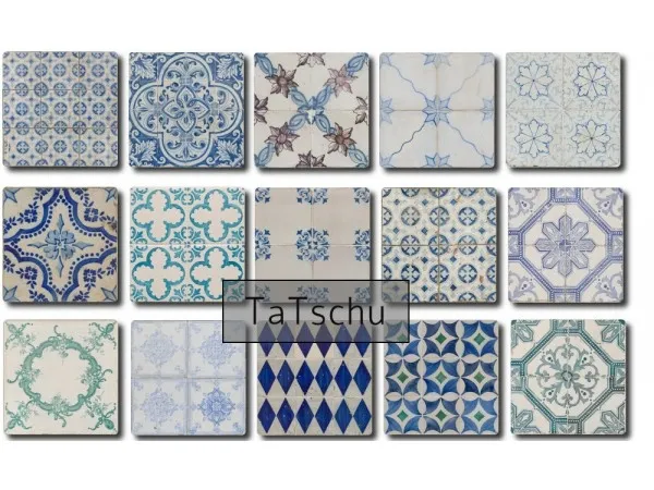 Alpha Ornate Floor Tiles Part3 - The Sims 4 Custom Content