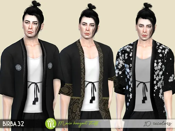 Alpha Kimono Jacket Set1 - The Sims 4 Custom Content