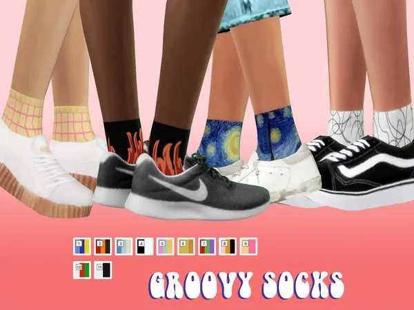Maxis Match Groovy Socks - The Sims 4 Custom Content