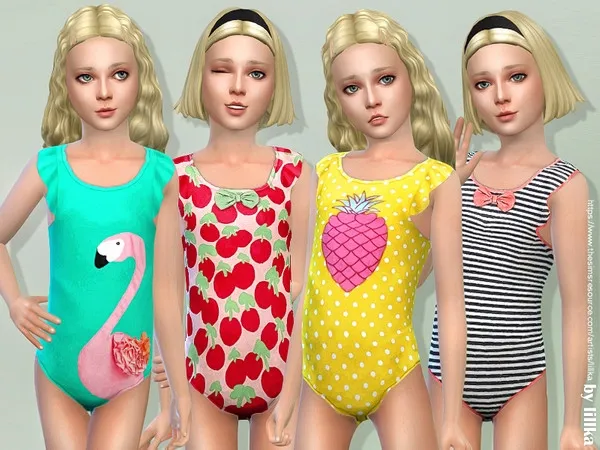 Alpha Swimsuit for Girls - The Sims 4 Custom Content