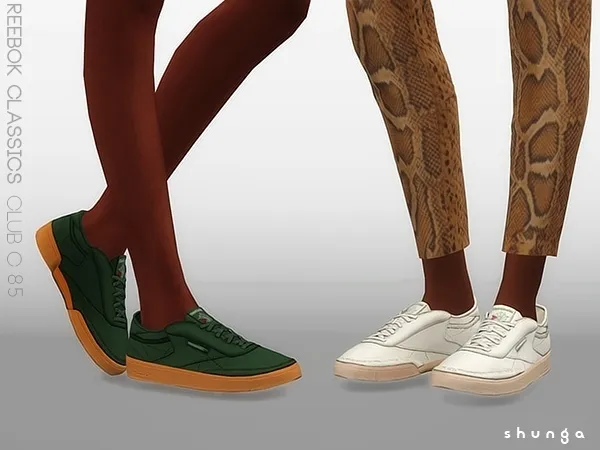 Alpha SHUNGA REEBOK CLASSICS Club C 85 Trainers F - The Sims 4 Custom Content