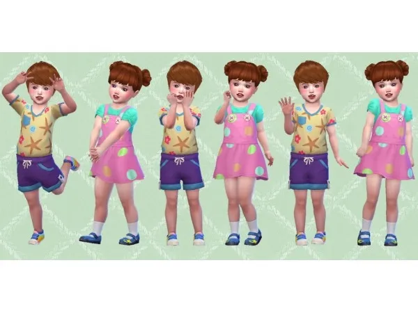 Maxis Match a luckyday Toddler pose 09 Playing Newspaper Pose Paper set by simsfinds - The Sims 4 Custom Content