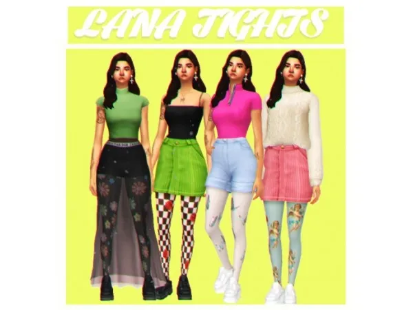 Maxis Match DOLLSKILL INSPIRED LANA TIGHTS by alaskatrad - The Sims 4 Custom Content