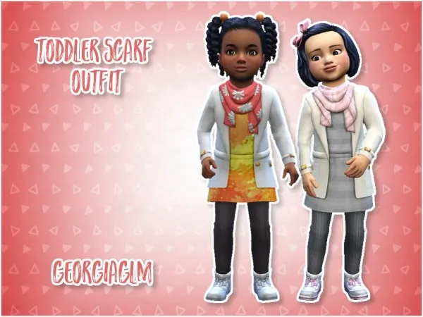 Maxis Match georgiaglm Toddler Scarf Outfit - The Sims 4 Custom Content