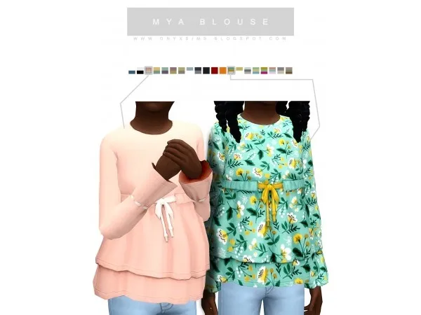 Maxis Match MYA BLOUSE by onyxsims - The Sims 4 Custom Content