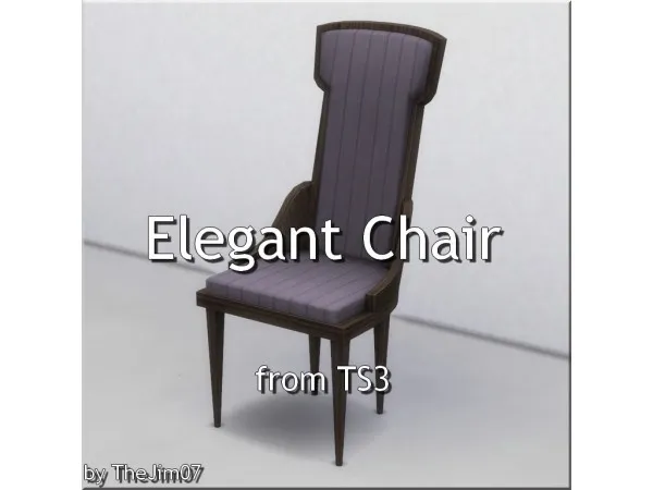 Maxis Match Elegant Chair by TheJim07 - The Sims 4 Custom Content