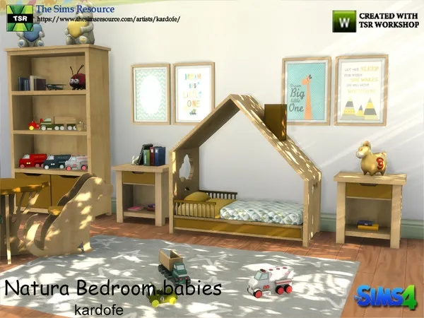 Alpha kardofe_Natura Bedroom Babies - The Sims 4 Custom Content