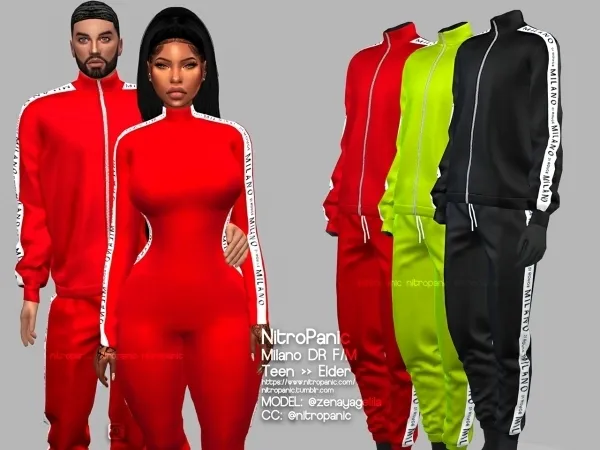 Alpha Milano DR (TOP) Male Set by nitropanic - The Sims 4 Custom Content