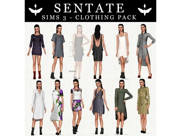 sentate SENTATE SIMS 3 CLOTHING PACK - The Sims 3 Custom Content