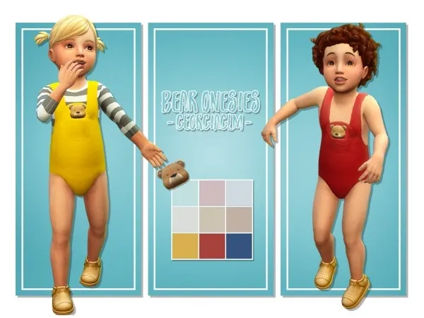 Maxis Match Georgiaglm Bear onesies - The Sims 4 Custom Content