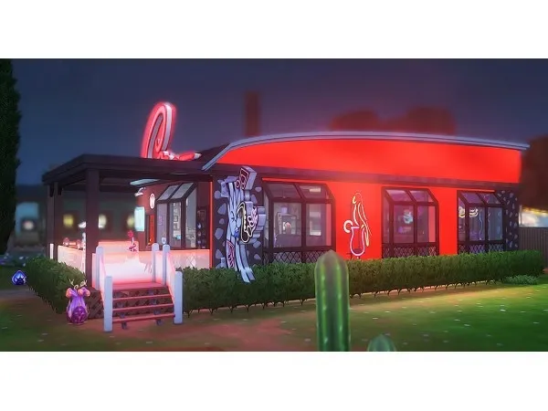 Maxis Match Strangerville Diner a lot by Saomie No CC - The Sims 4 Custom Content