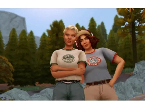Maxis Match lamatisse shirts from camp - The Sims 4 Custom Content