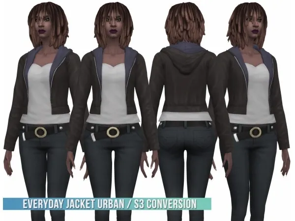 Maxis Match bustedpixels Everyday Jacket Urban S3 Conversion - The Sims 4 Custom Content