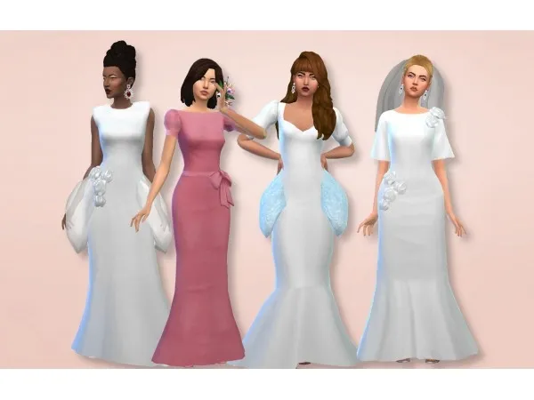 Maxis Match zeussim 80s wedding dresses - The Sims 4 Custom Content