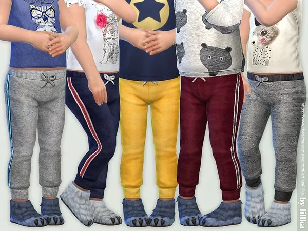 Alpha Sweatpants for Toddler - The Sims 4 Custom Content